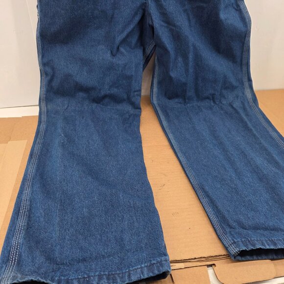 Vintage Carhartt Overalls Mens  R07 DST Denim Bib Jean Workwear Farm 40 X30 - Picture 16 of 16